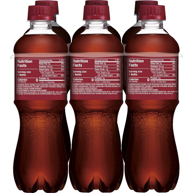 slide 4 of 8, Dr Pepper Zero Sugar Soda - 6pk/16.9 fl oz Bottles, 6 ct; 16.9 fl oz