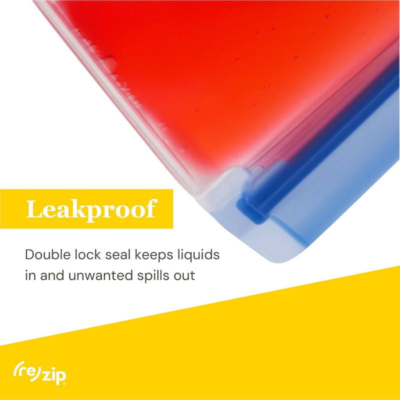 slide 6 of 10, (re)zip Reusable Leakproof Food Storage Stand-Up Quart Bag - 4 Cup (Colors May Vary), 1 ct