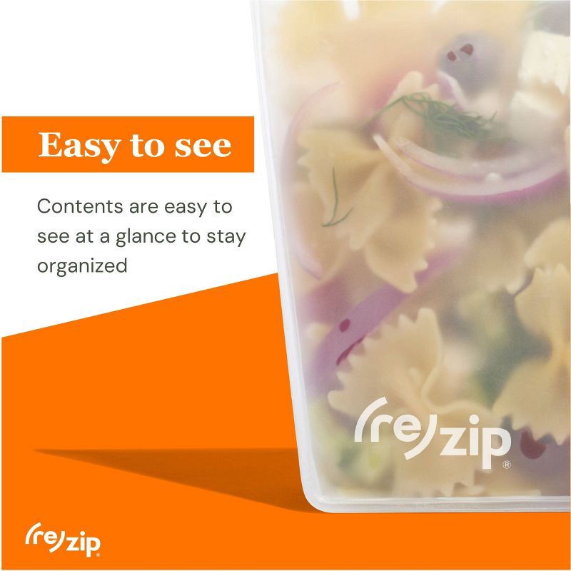 slide 2 of 10, (re)zip Reusable Leakproof Food Storage Stand-Up Quart Bag - 4 Cup (Colors May Vary), 1 ct