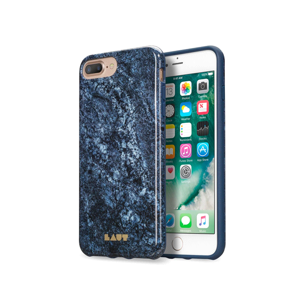 slide 1 of 1, LAUT Huex Elements Phone Case for iPhone 8/7/6S Plus - Marble Blue, 1 ct