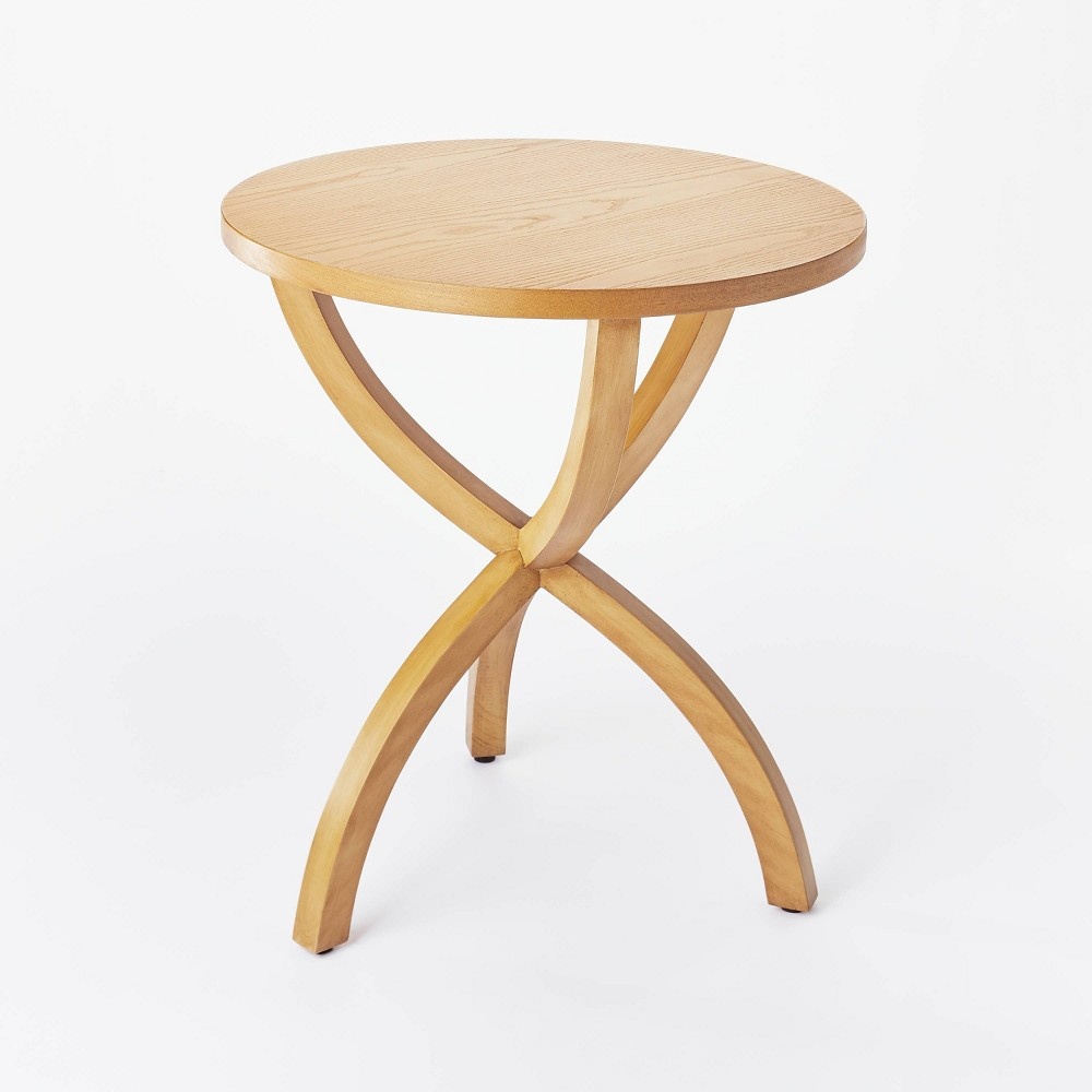 Mesa Verde Wood Curved Leg Accent Table - Threshold™ shops designed with Studio McGee