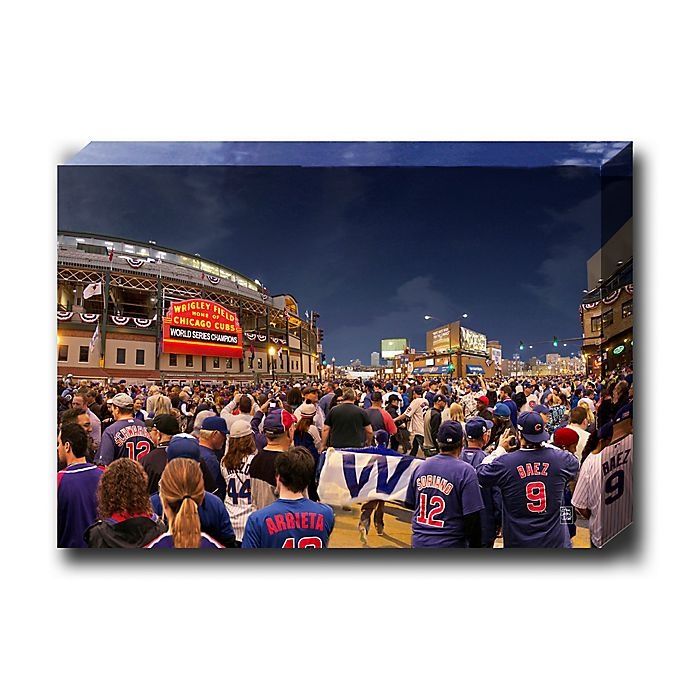 slide 2 of 2, MLB Chicago Cubs Win Canvas Wall Art, 36 in x 24 in