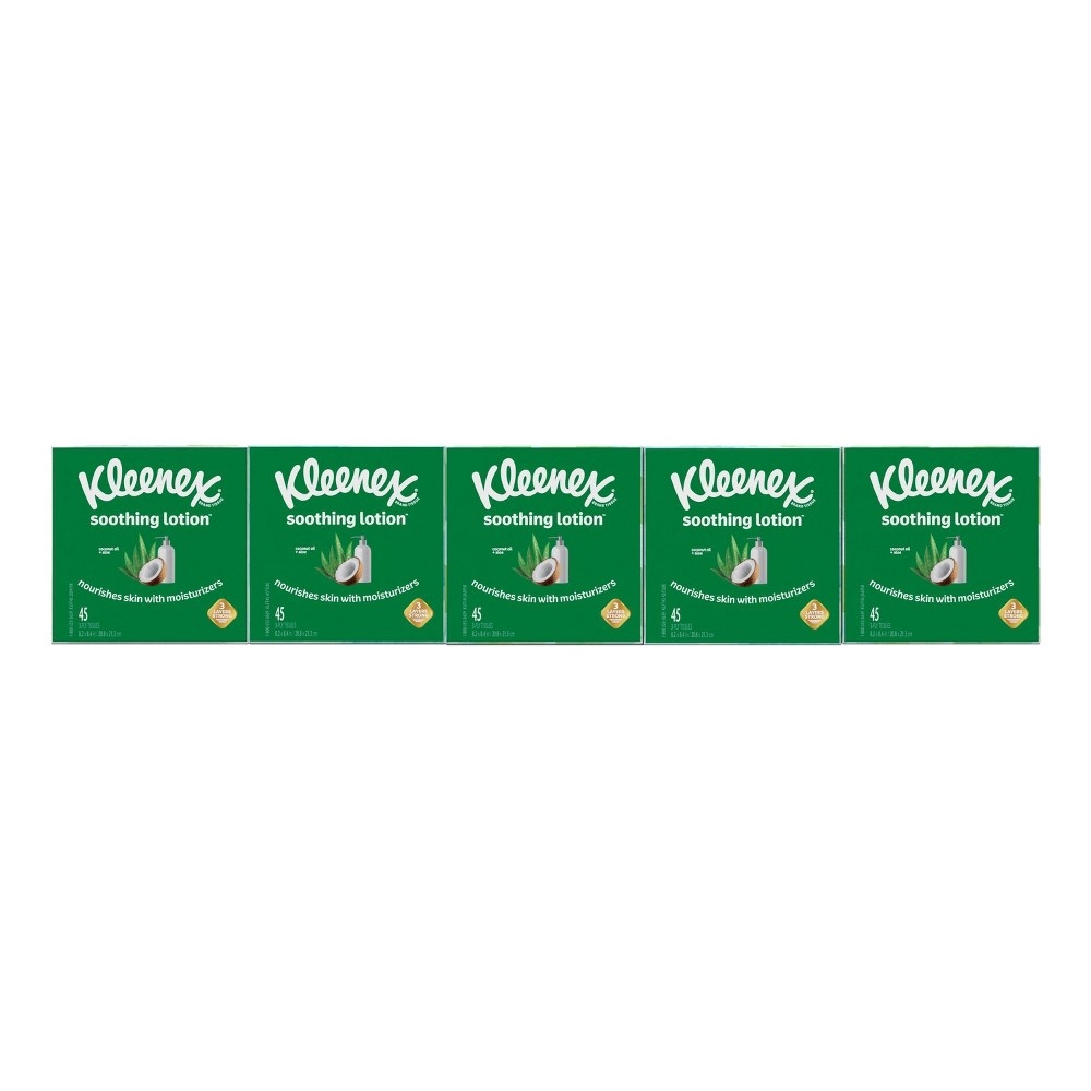 slide 10 of 10, Kleenex Soothing Lotion Facial Tissue - 10pk/45ct, 450 ct