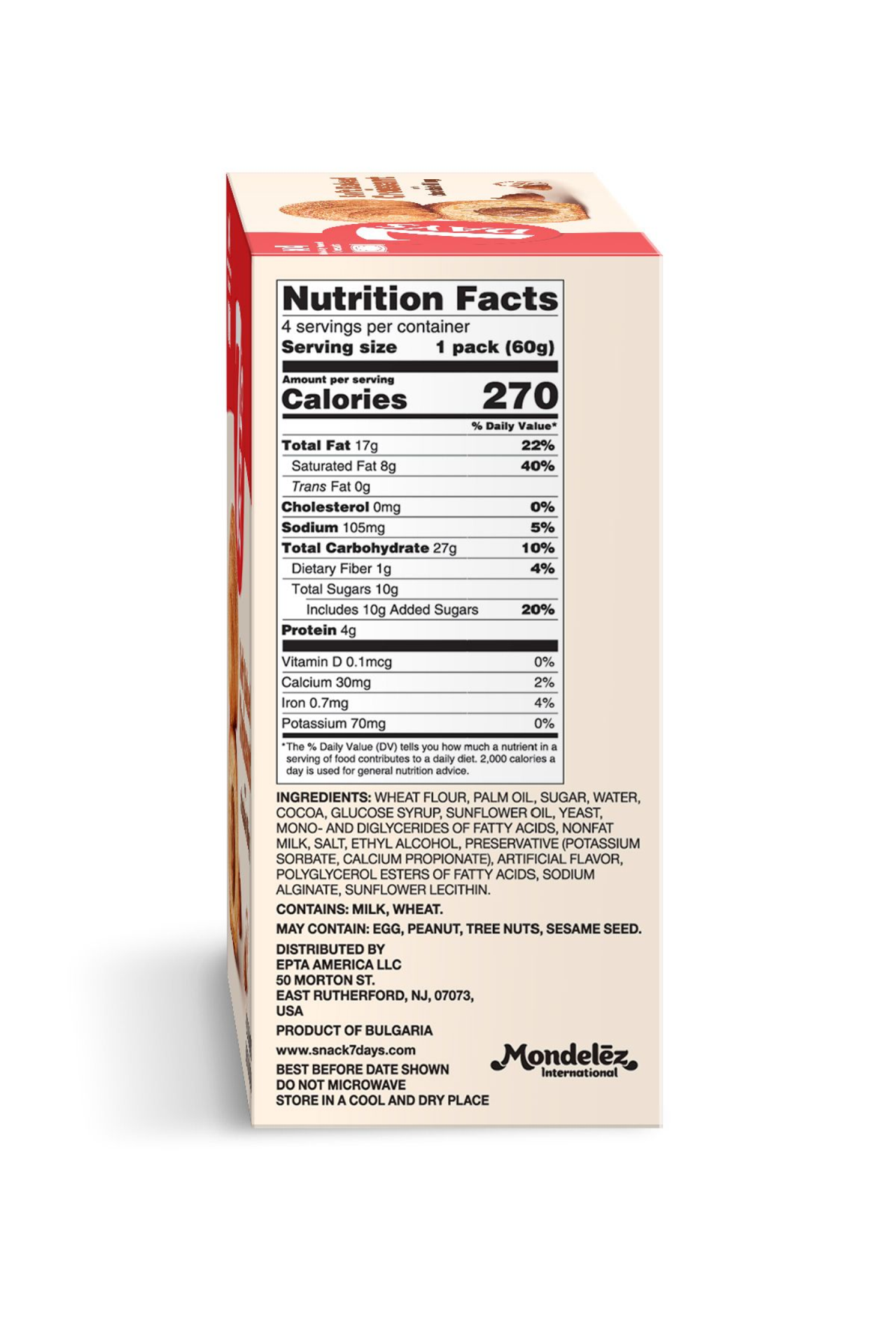 slide 2 of 3, 7DAYS Soft Croissant with Chocolate Cream Filling 4 - 2.12 oz Packs, 4 ct