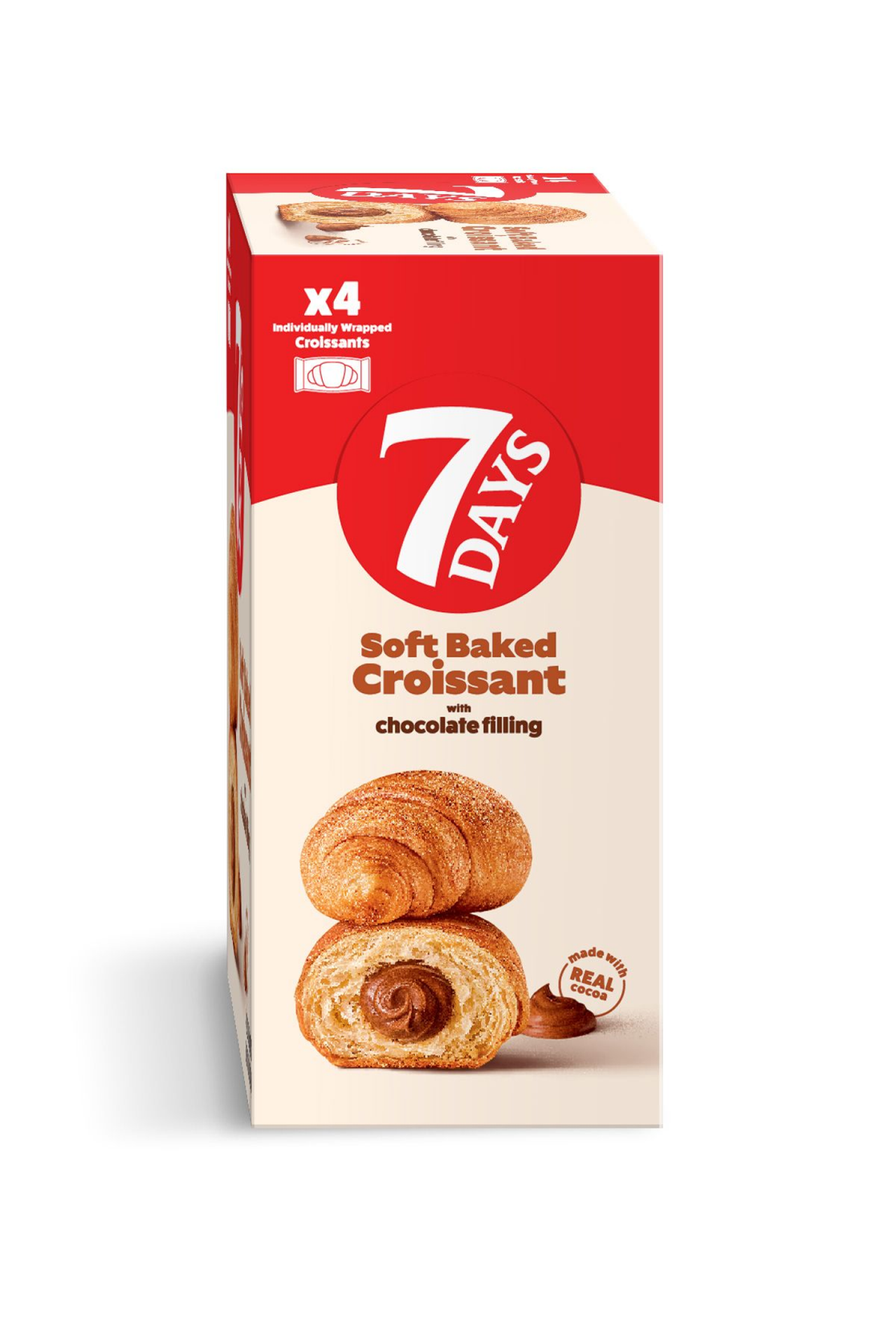 slide 2 of 2, 7DAYS Soft Croissant with Chocolate Cream Filling 4 - 2.12 oz Packs, 4 ct