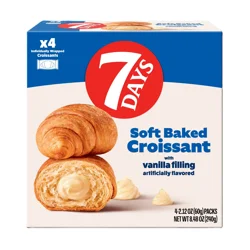 7 Days Soft Croissants With Vanilla Cream Filling