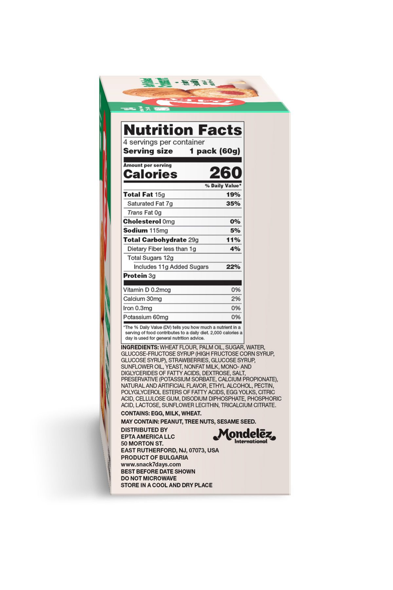 slide 2 of 3, 7DAYS Double Soft Croissant with Strawberry & Vanilla Flavor Fillings 4 - 2.12 oz Packs, 4 ct