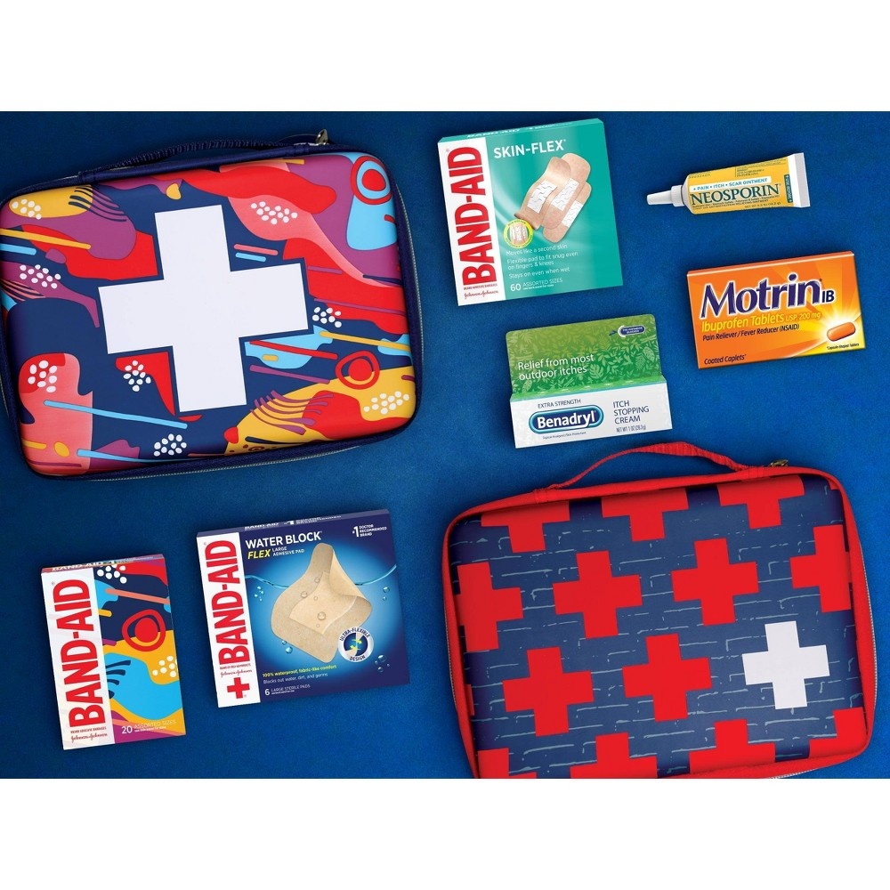slide 2 of 4, Band-Aid Build Your Own First Aid Kit Bag - Red, 1 ct