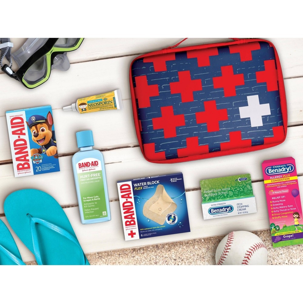 slide 4 of 4, Band-Aid Build Your Own First Aid Kit Bag - Red, 1 ct