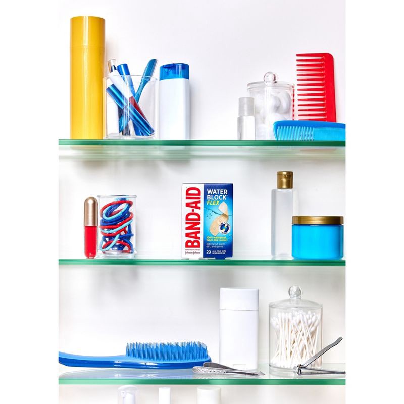 slide 3 of 8, Band-Aid Water Block Adhesive Bandages - 20ct, 20 ct