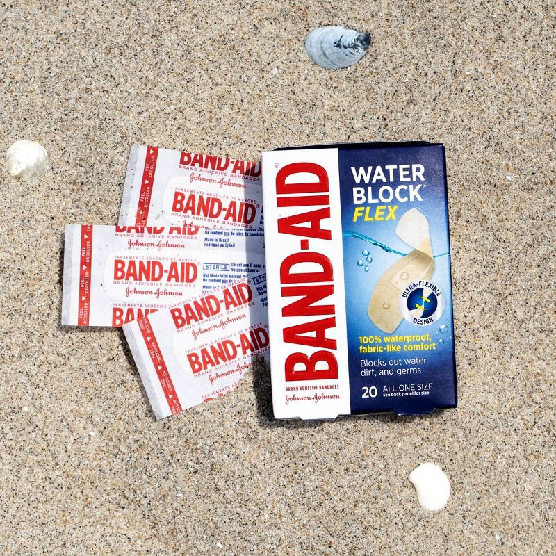 slide 6 of 8, Band-Aid Water Block Adhesive Bandages - 20ct, 20 ct
