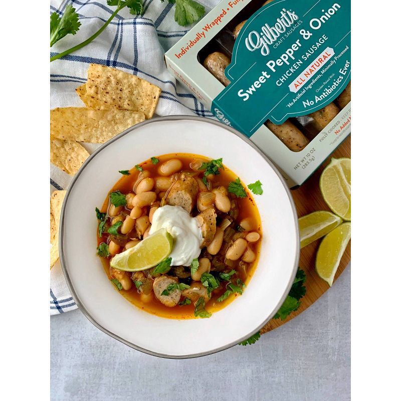 slide 3 of 4, Gilbert's Craft Sausages Gilbert's Craft Sweet Pepper & Onion Chicken Sausage - 10oz, 10 oz