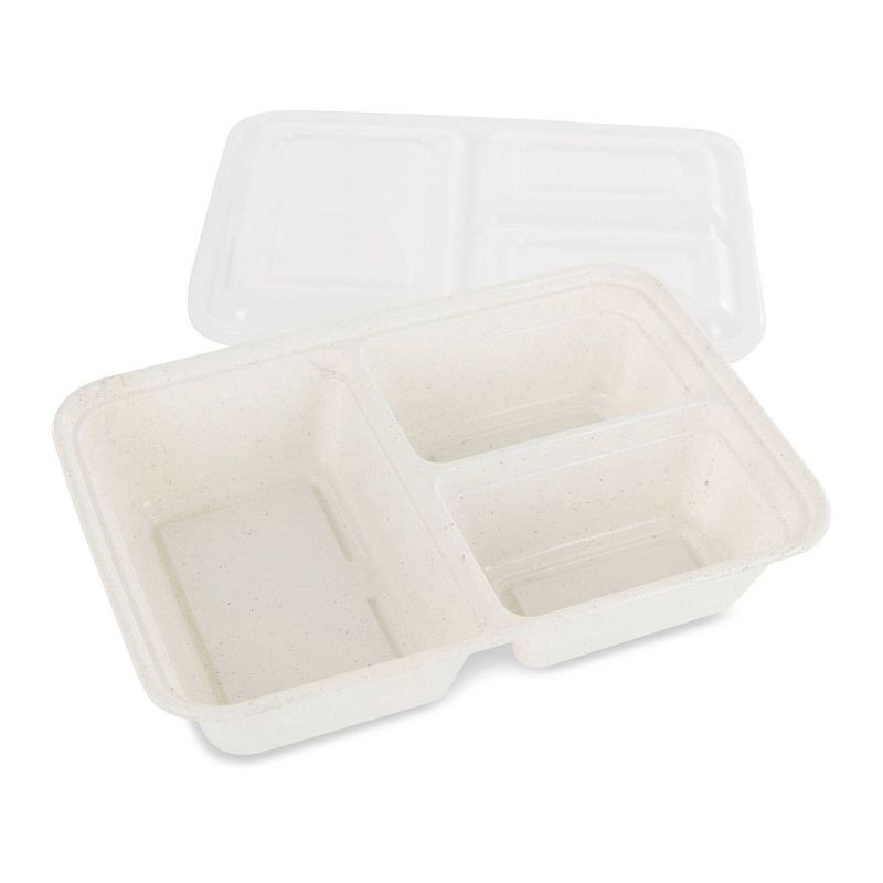 slide 4 of 8, Simply Green Meal Prep Containers with Divider Natural - 1000ml - 10pk, 1000 ml, 10 ct