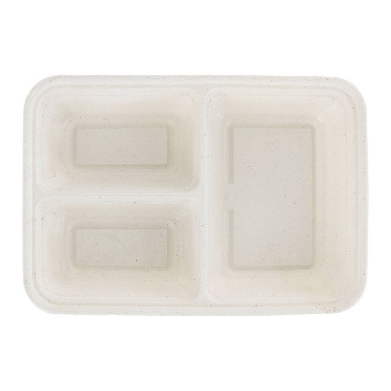 slide 5 of 8, Simply Green Meal Prep Containers with Divider Natural - 1000ml - 10pk, 1000 ml, 10 ct