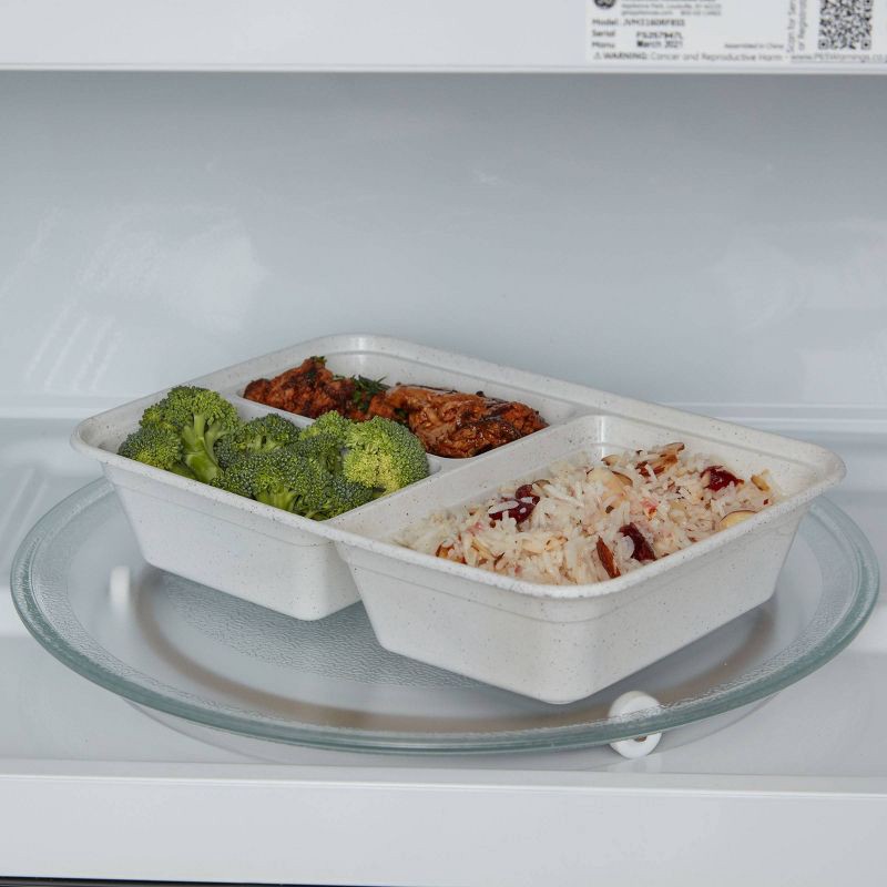 slide 6 of 8, Simply Green Meal Prep Containers with Divider Natural - 1000ml - 10pk, 1000 ml, 10 ct