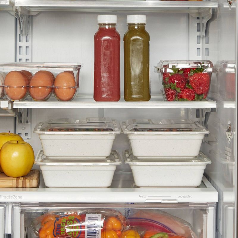 slide 7 of 8, Simply Green Meal Prep Containers with Divider Natural - 1000ml - 10pk, 1000 ml, 10 ct