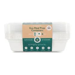 Simply Green Meal Prep Containers with Divider Natural - 1000ml - 10pk