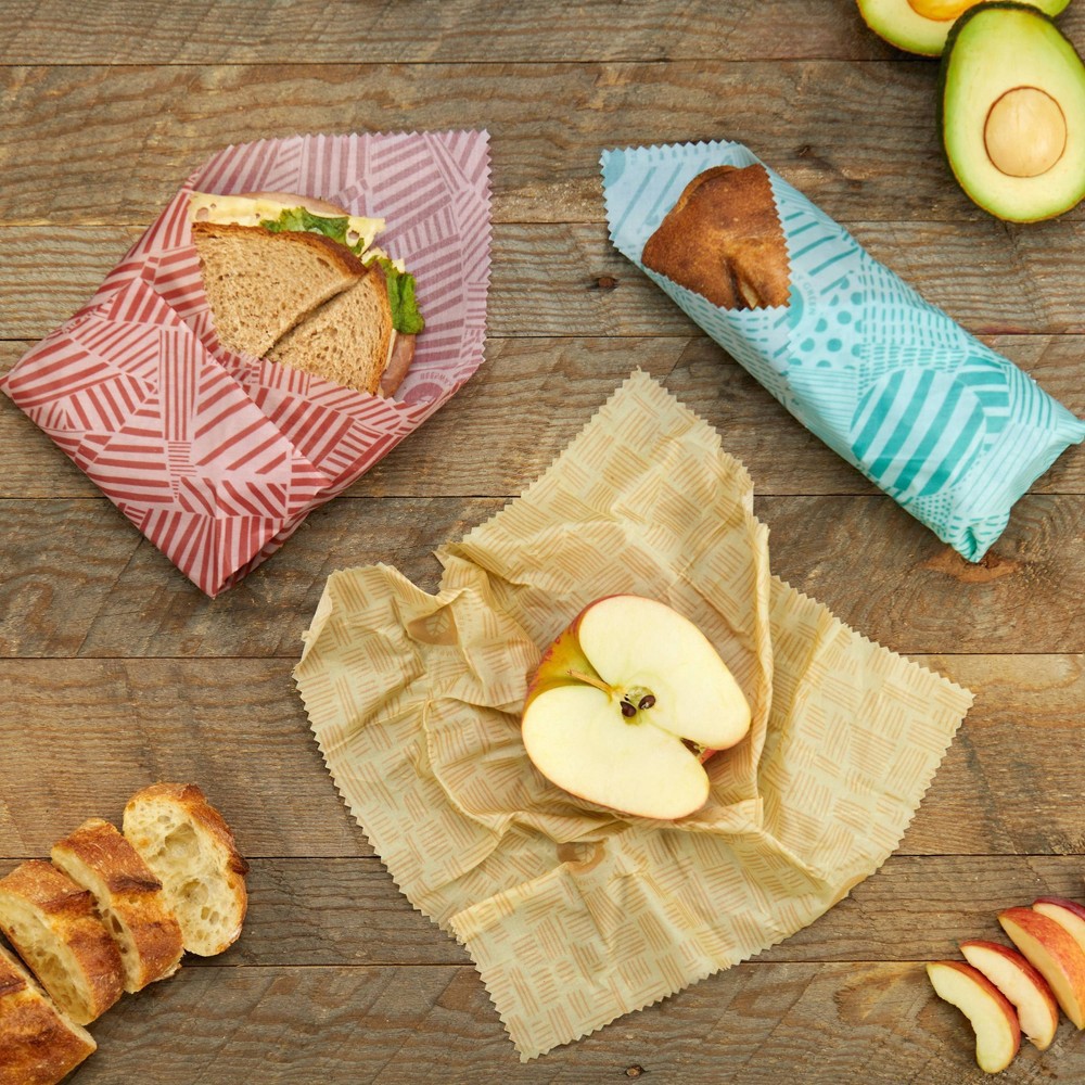 Simply Green Beeswax Paper Printed Sandwich Wrap 1 sq ft