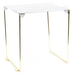 U Brands 12" Locker Mesh Shelf Chic White and Gold