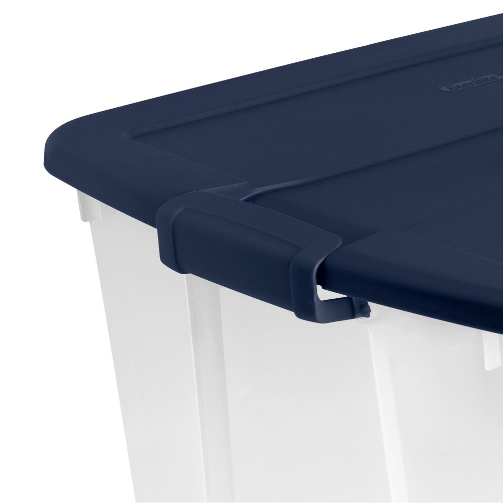 slide 10 of 11, Latching Tote Clear Navy - Room Essentials, 66 qt