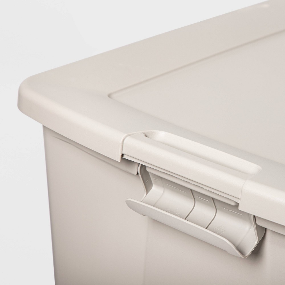 slide 6 of 10, Latching Wheeled Tote Light Gray - Room Essentials, 45 gal
