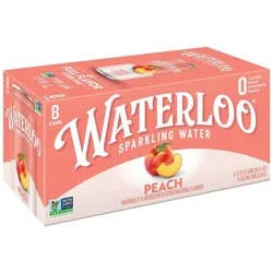 Waterloo Sparkling Water Waterloo Peach Sparkling Water - 8pk/12 fl oz Cans