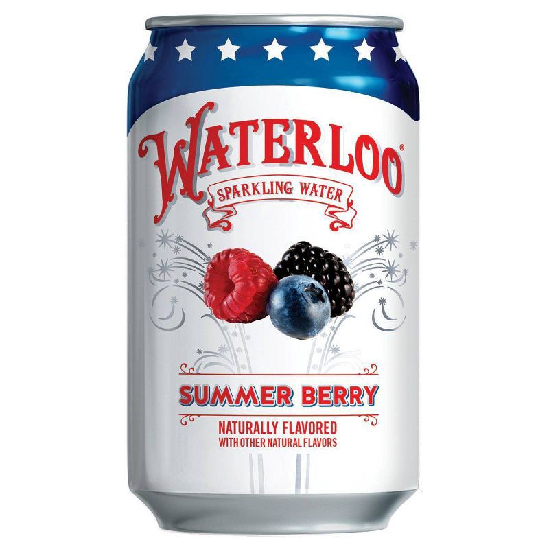 slide 2 of 6, Waterloo Sparkling Water Waterloo Summer Berry Sparkling Water - 8pk/12 fl oz Cans, 8 ct; 12 fl oz