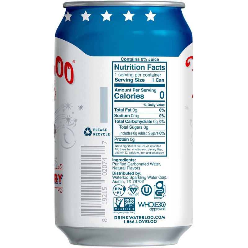 slide 3 of 6, Waterloo Sparkling Water Waterloo Summer Berry Sparkling Water - 8pk/12 fl oz Cans, 8 ct; 12 fl oz