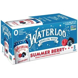 Waterloo Sparkling Water Waterloo Summer Berry Sparkling Water - 8pk/12 fl oz Cans