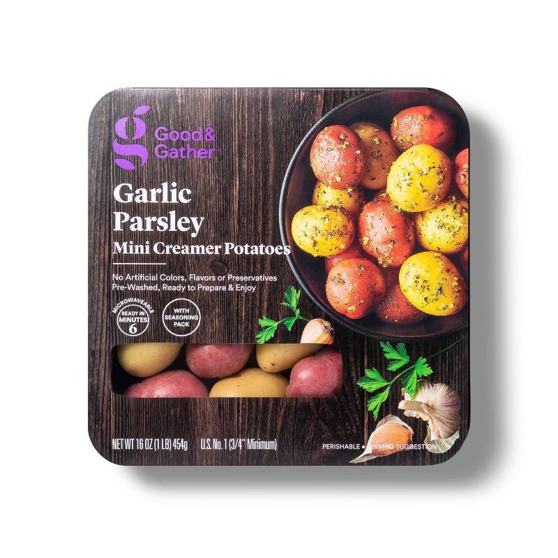 slide 1 of 5, Garlic Parsley Mini Creamer Potatoes - 16oz - Good & Gather™, 16 oz