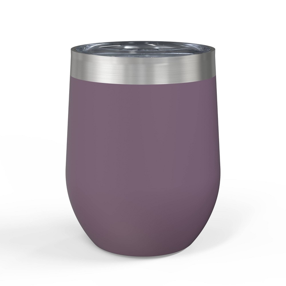 slide 3 of 5, Zak Designs Zak! Designs 11.5oz Double Wall Stainless Steel Wine Tumbler - Purple, 1 ct