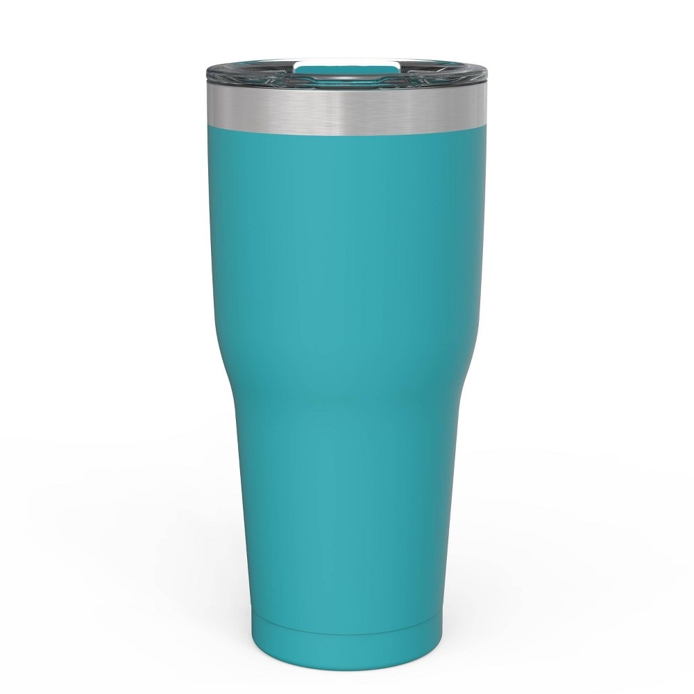 slide 5 of 6, Zak Designs Zak! Designs 30oz Double Wall Stainless Steel Cascadia Tumbler with Contour Lid - Aqua, 1 ct