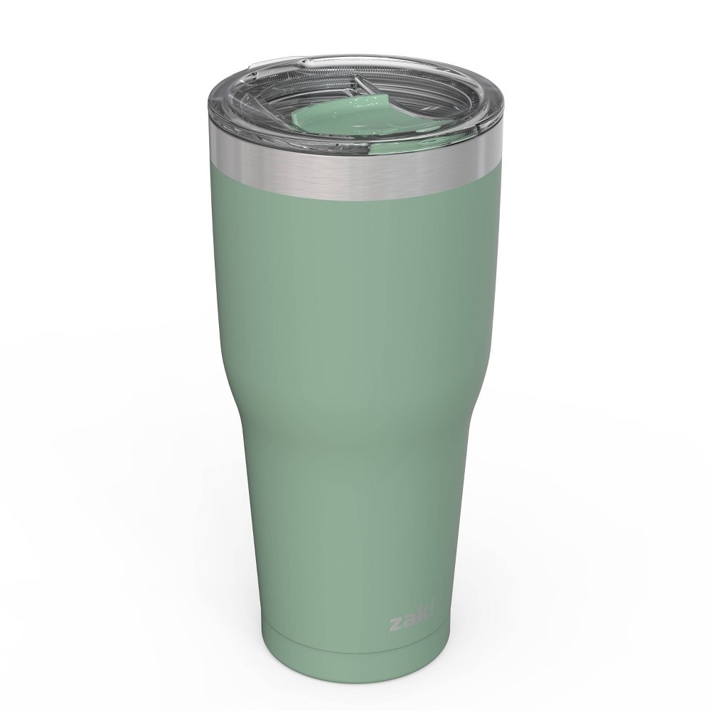 slide 2 of 6, Zak Designs Zak! Designs 30oz Double Wall Stainless Steel Cascadia Tumbler with Contour Lid - Green, 1 ct