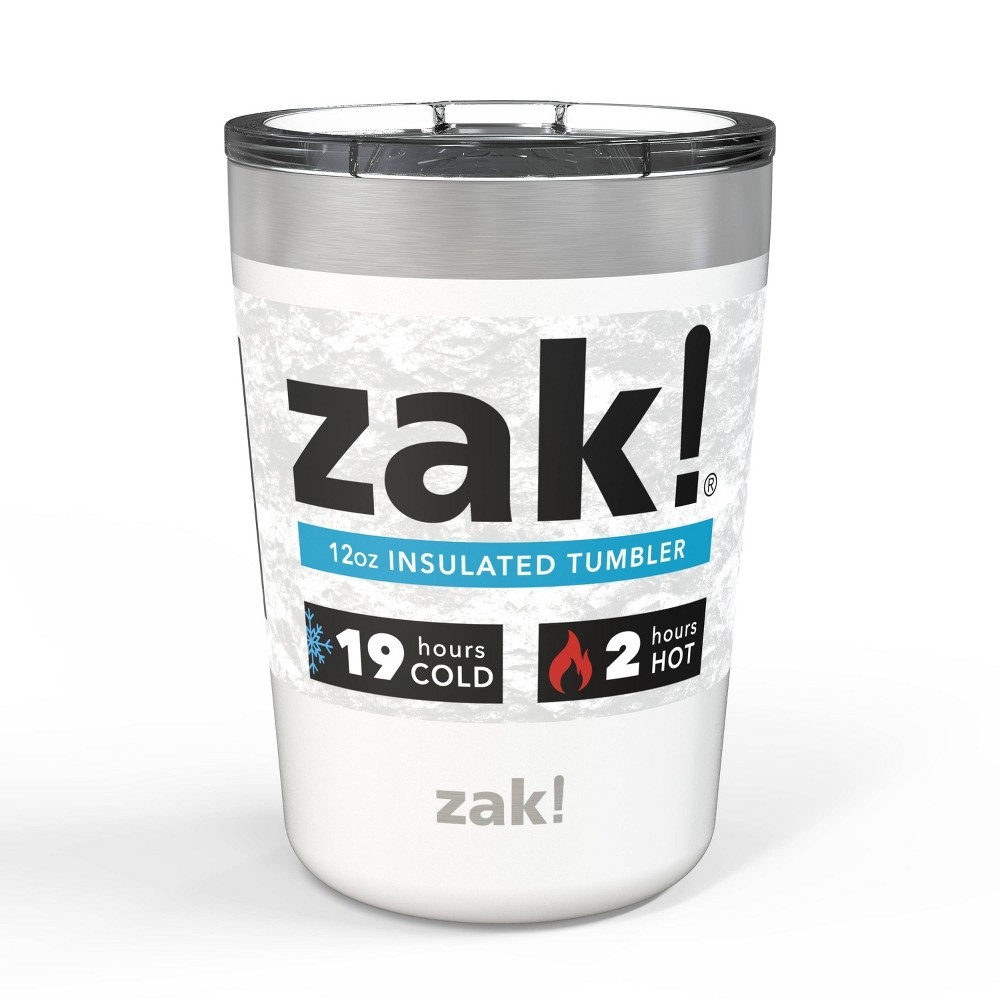 Zak Designs Zak! Designs 12oz Double Wall Stainless Steel Tumbler - White 1  ct