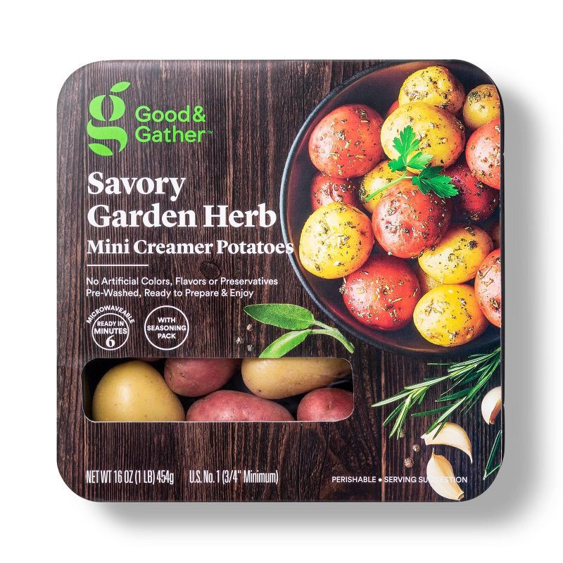 slide 1 of 5, Savory Garden Herb Mini Creamer Potatoes - 16oz - Good & Gather™, 16 oz