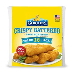 Gorton's Crispy Battered Fish Portions - Frozen - 24.5oz/12ct