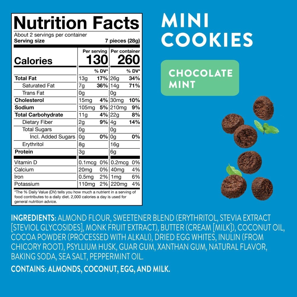 slide 6 of 6, HighKey Chocolate Mint Mini Cookies - 2oz, 2 oz