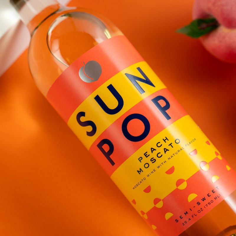 slide 3 of 6, SunPop Peach Moscato Wine - 750ml Bottle, 750 ml