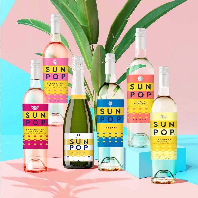 slide 4 of 6, SunPop Peach Moscato Wine - 750ml Bottle, 750 ml