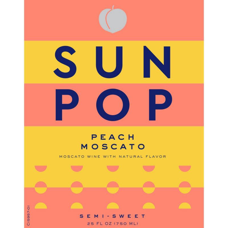 slide 5 of 6, SunPop Peach Moscato Wine - 750ml Bottle, 750 ml