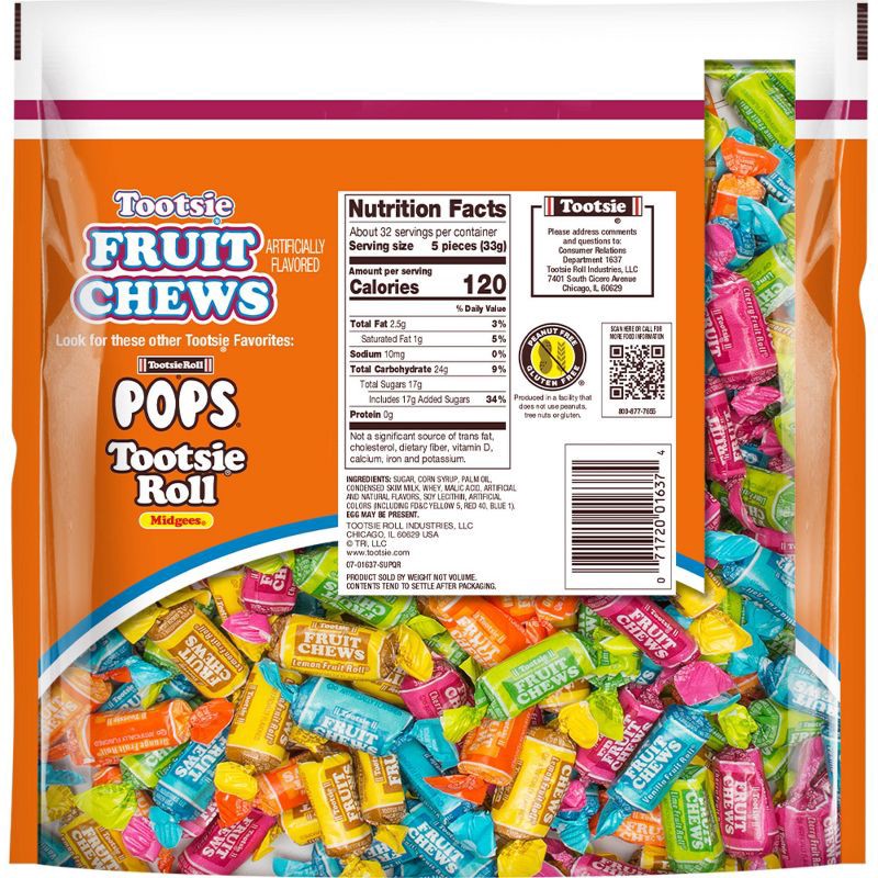 slide 2 of 6, Tootsie Fruit Chews Candy Standup Bag – 37oz, 37 oz
