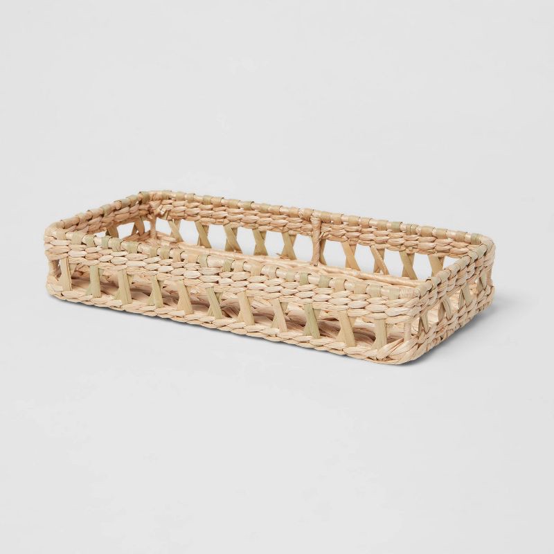 slide 3 of 4, Woven Tray Natural - Threshold™, 1 ct