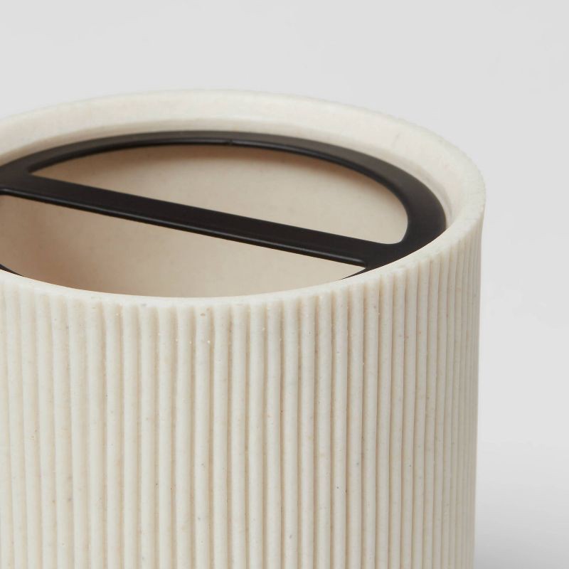 slide 4 of 4, Modern Resin Toothbrush Holder Sand - Threshold™, 1 ct