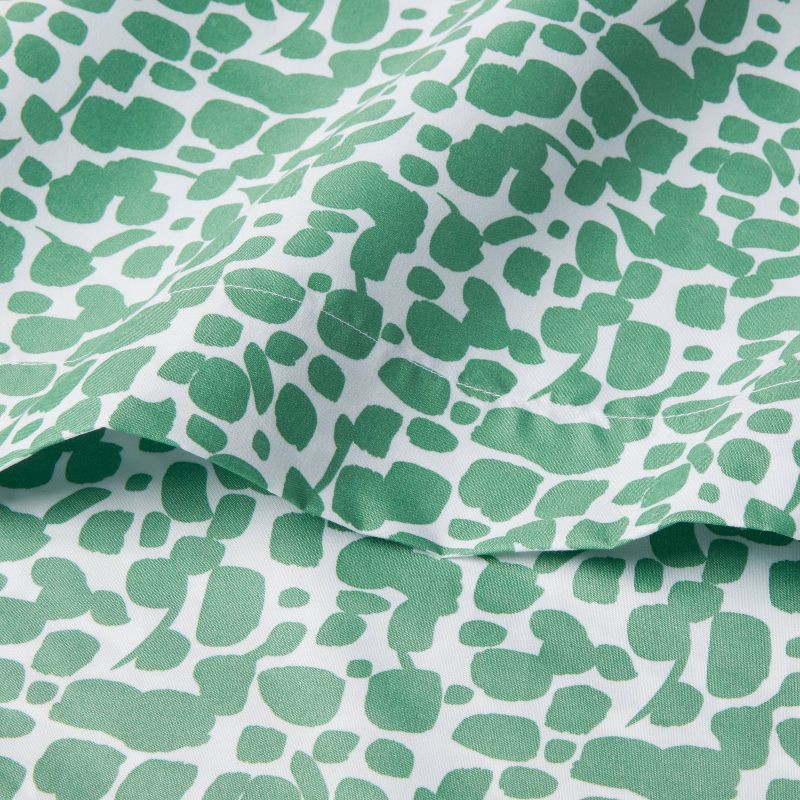 slide 3 of 4, Full Printed Microfiber Sheet Set Green Dot - Room Essentials™: Polyester, OEKO-TEX Certified, 4-Piece Set, 1 ct