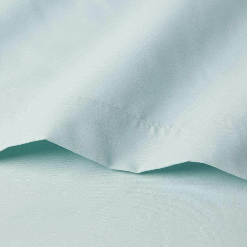 slide 3 of 4, Full Microfiber Sheet Set Mint - Room Essentials™: Polyester Bedding, 170 Thread Count, OEKO-TEX Certified, 1 ct