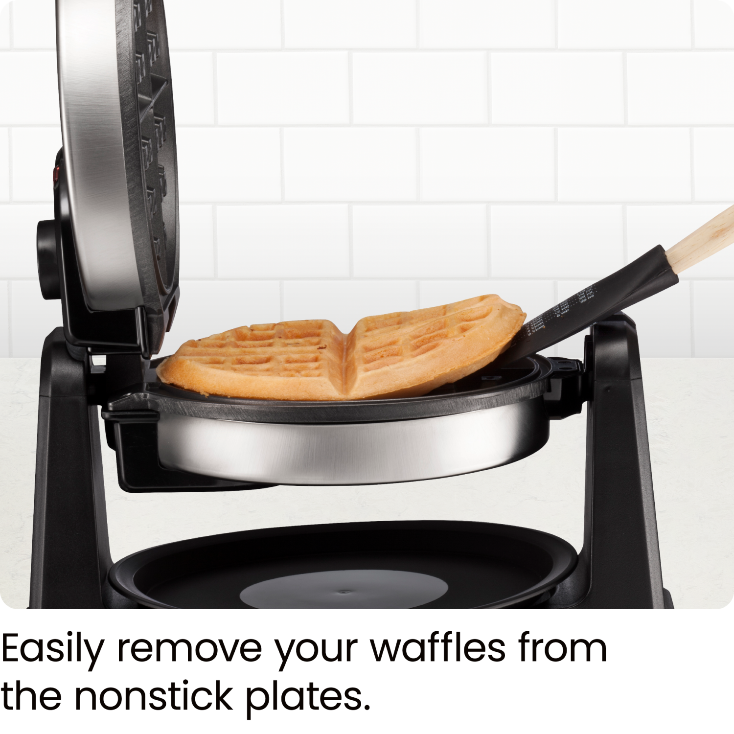 slide 4 of 5, Chefman Belgian-Style Rotating Waffle Maker, 1 ct