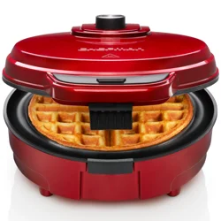 CHEFMAN Anti-Overflow Waffle Maker - RED