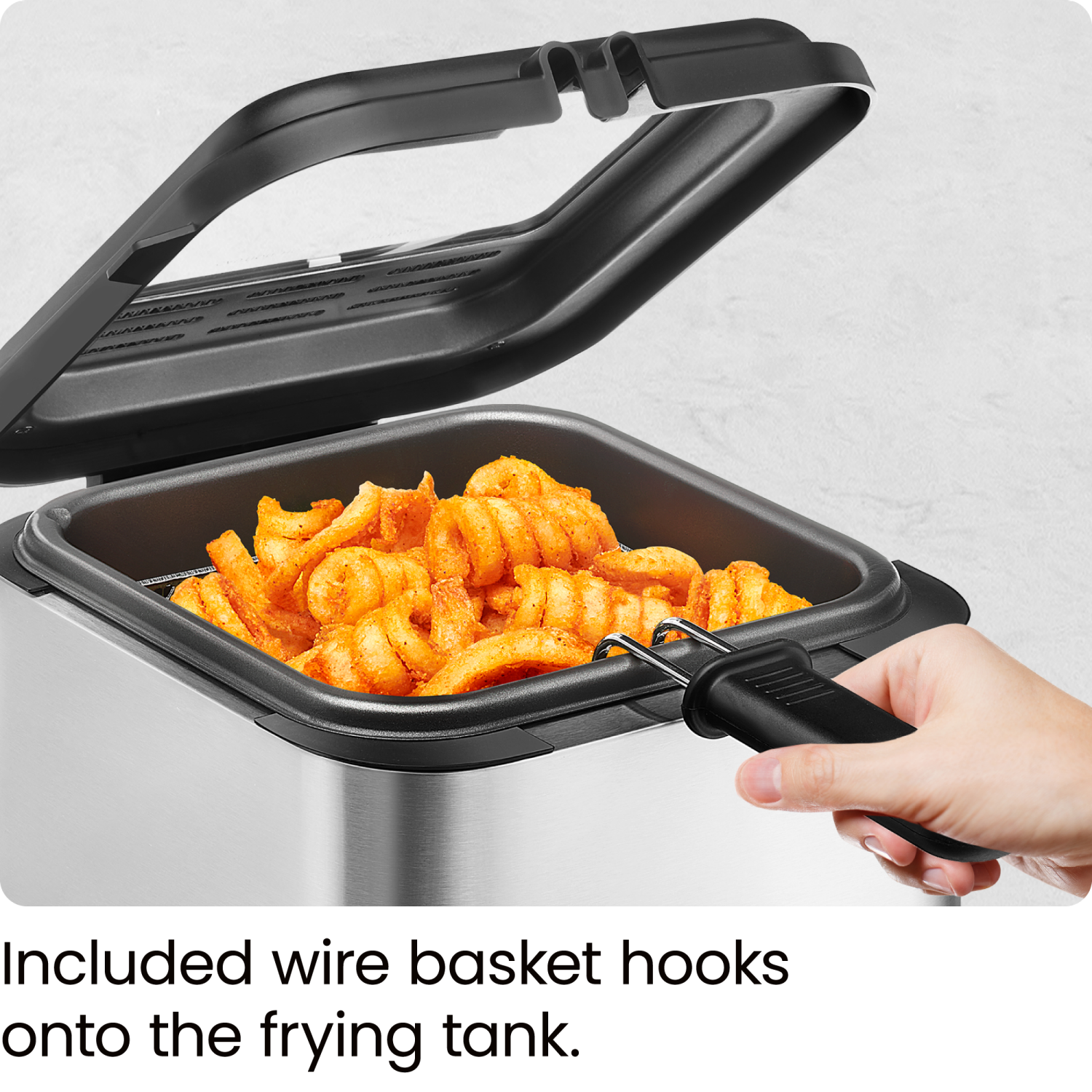 slide 6 of 6, CHEFMAN Deep Fryer Stainless Steel, 1.5 liter