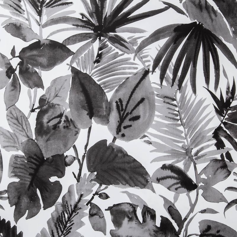 slide 3 of 4, Tropical Leaves Peel & Stick Wallpaper Black/White - Opalhouse™: Removable Vinyl, Botanical Leaf Pattern, 27.5 Sq Ft Coverage, 27.5 sq ft