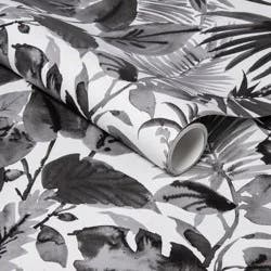 Tropical Leaves Peel & Stick Wallpaper Black/White - Opalhouse™: Removable Vinyl, Botanical Leaf Pattern, 27.5 Sq Ft Coverage